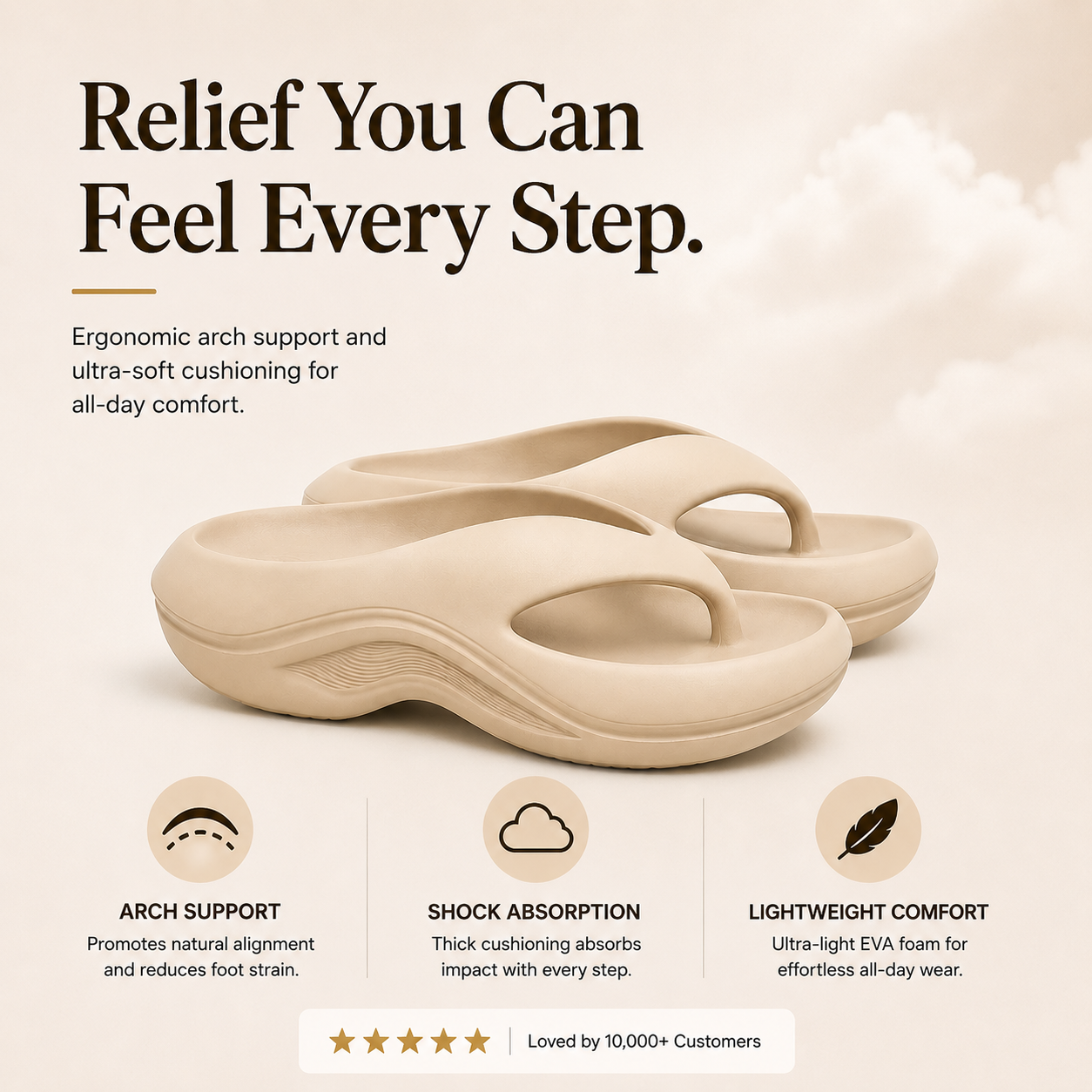 Sootheez Arch Support Flip Flops